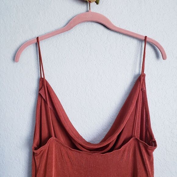 SHEIN Rust Draped Front Cami Jumpsuit - Picture 6 of 8